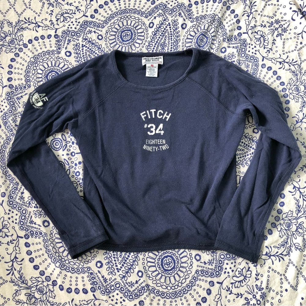 Vintage 90s y2k Abercrombie and fitch long sleeve crop top